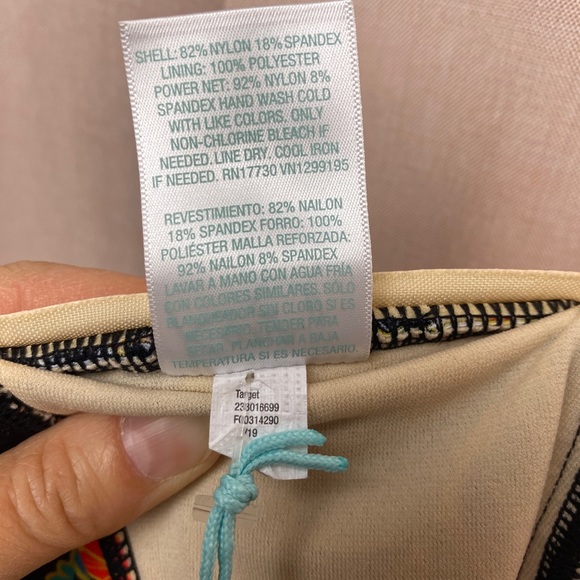 Kona Sol Swim Kona Sol Tankini Top Womens Extra Large Black Red